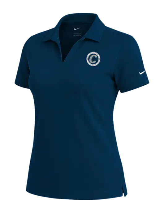 NIKE Navy Womens Dri-Fit Micro Pique Polo w/Carlton Electric Logo
