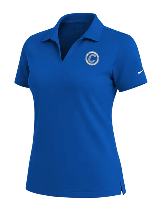 NIKE Royal Womens Dri-Fit Micro Pique Polo w/Carlton Electric Logo