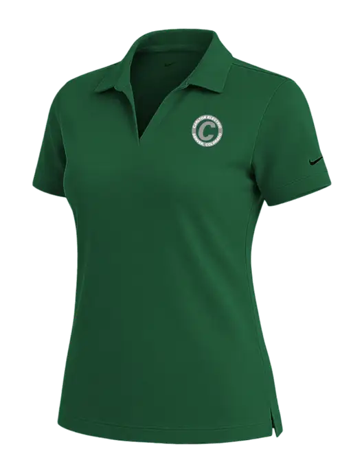 NIKE Dark Green Womens Dri-Fit Micro Pique Polo w/Carlton Electric Logo