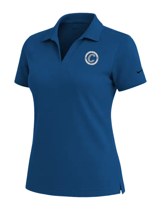 NIKE Dark Royal Womens Dri-Fit Micro Pique Polo w/Carlton Electric Logo