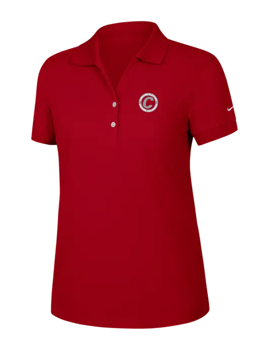 Nike Womens Dri-FIT Classic Red Polo w/Carlton Electric Logo