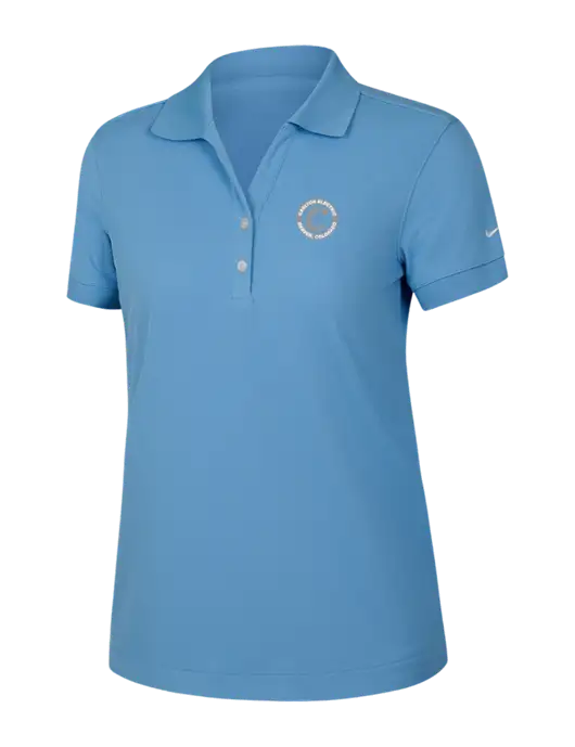 Nike Womens Dri-FIT Classic Light Blue Polo w/Carlton Electric Logo