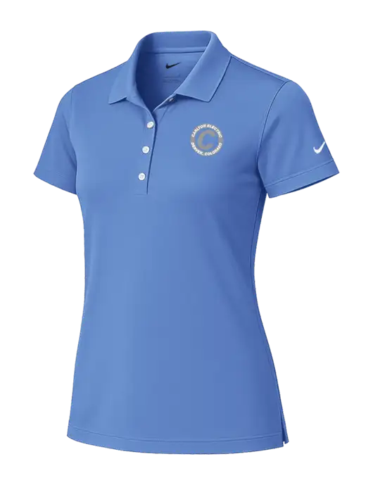 Nike Womens Light Blue Tech Basic Dri-FIT Polo
 w/Carlton Electric Logo