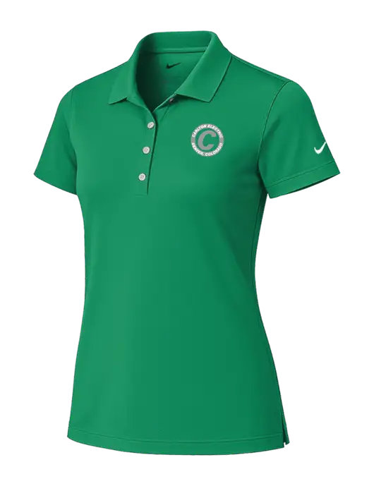 Nike Womens Kelly Green Tech Basic Dri-FIT Polo
 w/Carlton Electric Logo