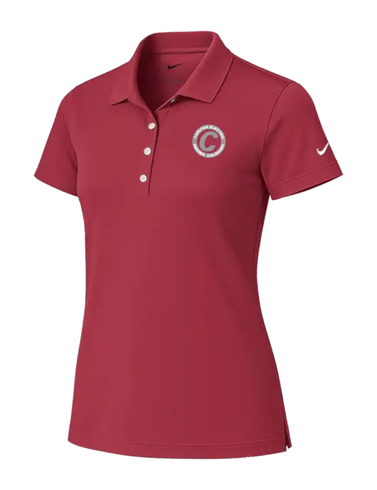 Nike Womens Red Tech Basic Dri-FIT Polo
 w/Carlton Electric Logo